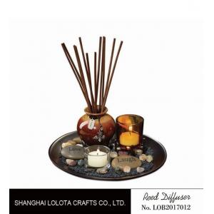 Brown Room Reed Diffuser For Large Room , Ceramic Aromatherapy Diffuser