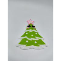PVC Logo Label Stickers Christmas Tree Decoration Label For Pull Rod Box