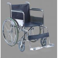 China Chromed Foldable Light Collapsible Wheelchair Hospital Steel Commode on sale