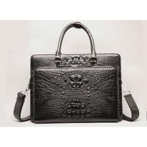 China Crocodile leather men's handbag fashion new one-shoulder slant across business handbags fashion briefcases supplier