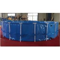China 40000L Collapsible PVC Tarpaulin Round Fish Tank Fish Pond Plastic Tank Outdoor Fish Pond on sale