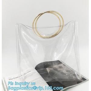 pvc shoulder bag girls one shoulder bag for college, transparent handbag tote shoulder PVC sling clear vinyl beach bag