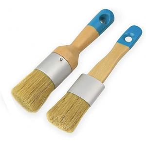 Hog Bristle 1.2inch Wood Wax Paint Brush For Furniture 5.7in Long