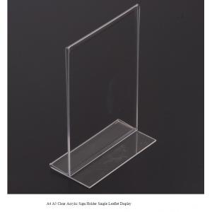 Clear Acrylic Sign Holder Single Leaflet Display / A4 A5 Acrylic Counter/ Table top
