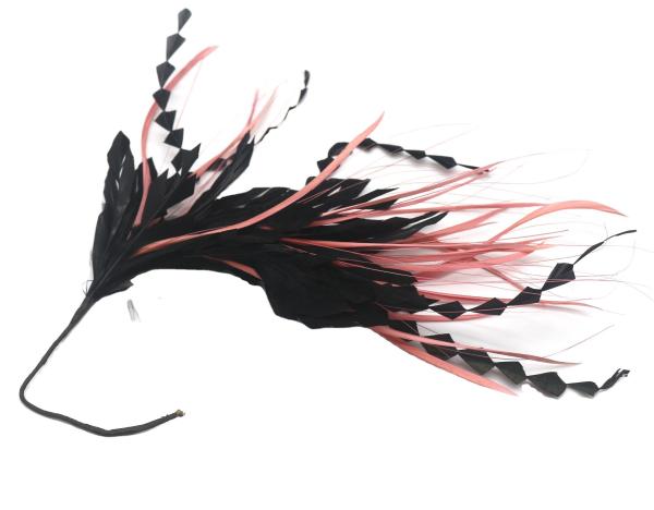 DHL Shipping Stripped Goose and Biot Feather Flower Mount with Wire Accessory