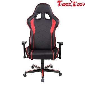 China High Back Computer Seat Gaming Chair PU Leather Height Adjustable 350lbs Loading Capacity supplier