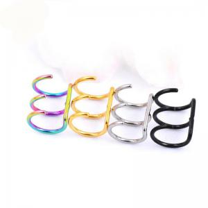 Hot sale 316L stainless steel cuff earrings for non pierced ears