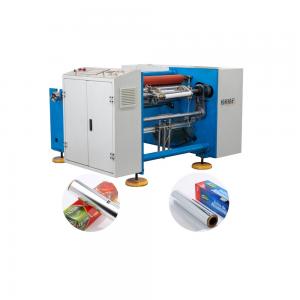 China Food Manufacturing Plant Semi Automatic Electric 3kw 2 Shafts Aluminium Foil Rewinder supplier
