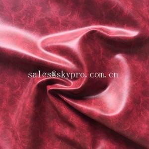 China OEM PU Synthetic Leather Embossed Crazy Horse PVC Synthetic Leather for Shoes / Bags supplier