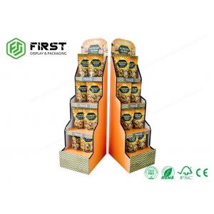 China Custom Made Printing Advertising Retail Cardboard Shelf Paper Floor Display Stand supplier