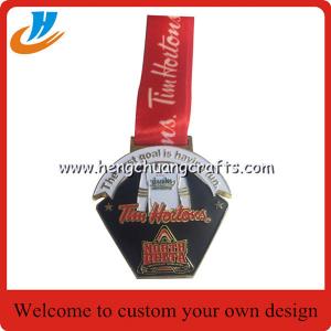 China Sports metal medals zinc alloy soft enamel metal medal with custom ribbon supplier