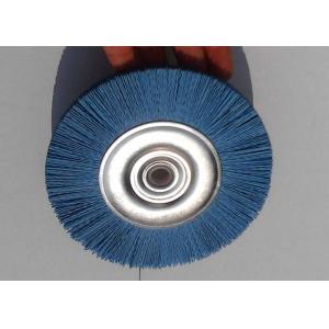 China Durable Abrasive Nylon Wheel Brush / Nylon Circular Brush With Blue Color supplier