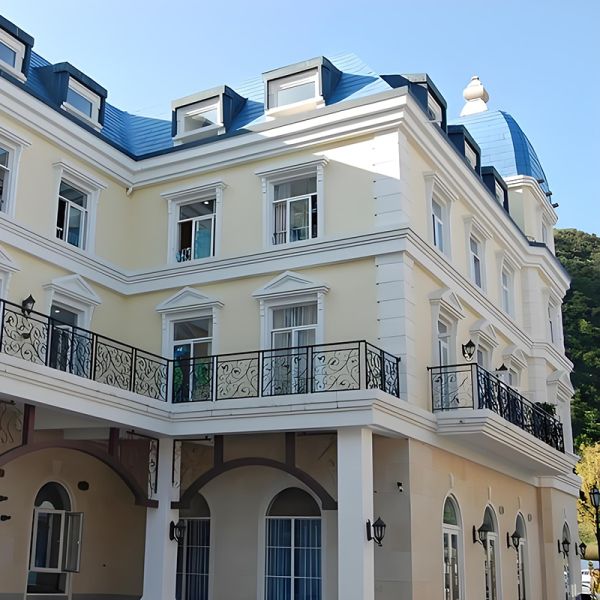 Smoothness External Wall Decorative EPS Cornice Moulding / Stucco Trim Profiles 2D 3D Design