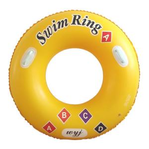 Newly inflatable swimming ring with funny learning letter for kids, with safe handle in each side