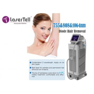 China 15x15mm Diode Laser Hair Removal Beauty Machine Lasertell Triple Wavelength supplier
