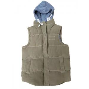 China Puffer Jacket Vest Mens Olive Green Puffer Vest Big And Tall Bubble Vest Mens supplier
