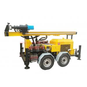 China Trailer Mounted Rock Drilling Rig Dth Mud Drilling 55 - 110 Rpm Rotation Speed supplier