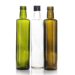 Custom Label Olive Oil Glass Bottle Round Square 200ml 150ml