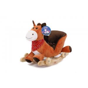Fashion Brown Moose Plush Baby Rocking Animal Chair For Baby Ride on Playing