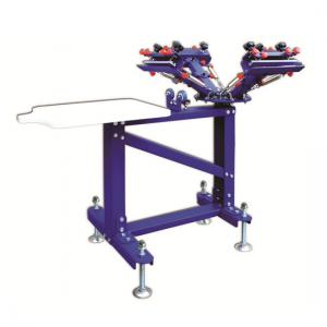 China manual stand entry level garment carousel screen printing machine with micro-registration supplier