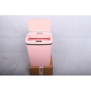 12L Pink Trash Can PP ABS Material , Motion Sensor Waste Bin Eco - Friendly