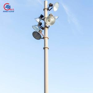 China Hot Dipped Galvanized CCTV Camera Lamp Post Conical Security Mast supplier