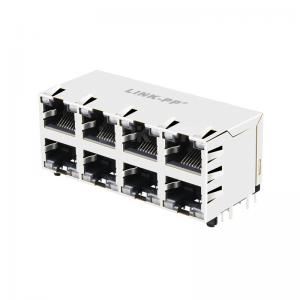 JX0B-3051NL Compatible LPJG47111A4NL 2x4 Port RJ45 POE Jakcs With 1000 Base-T Integrated Magnetics