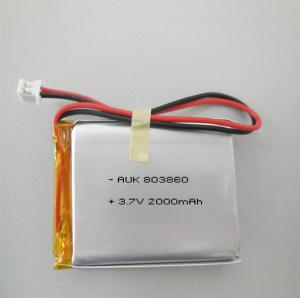 Rechargeable Li Polymer Battery 3.7v 2000mah LiPo Battery Polymer 803860