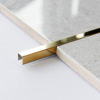 China Mirror Stainless Steel U Channel Trim 0.18-0.4mm Stainless Steel Tile Edging Strip 3m on sale