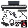 Yamaha P-125B 88-Key Weighted Action (GHS) Digital Piano (Black) Bundle with