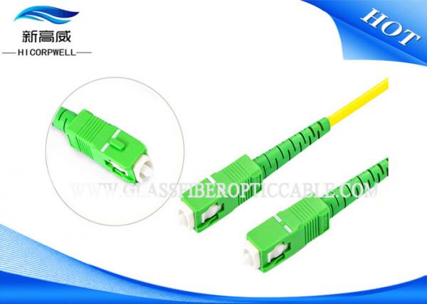 FTTH Fiber Optic Cable Patch Cord , SC APC SM 1m 3m 5m Patch Cord Fiber Optic