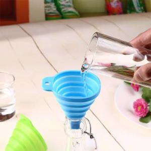 Leakproof Silicone Kitchen Product Collapsible Funnel For Liquid Powder Transfer