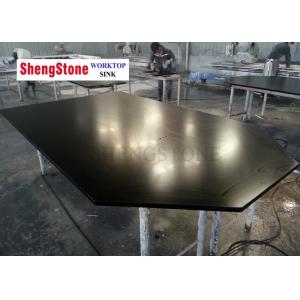 China Special Shape Epoxy Resin Worktop Surface Smooth For Laboratory , Black Color supplier