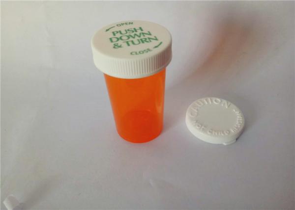 Portable Child Proof Medicine Bottles 100% Food Grade Polypropylene With Snap