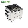 China RJ45 connector 8P8C 56 single port with light and shielding network interface DGKYD-56SYGENL wholesale