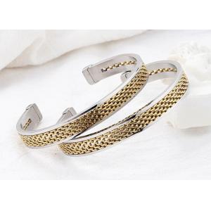 China C-shaped fashion titanium steel chain bracelet 18k gold women's jewelry wholesale stainless steel jewelry accessories supplier