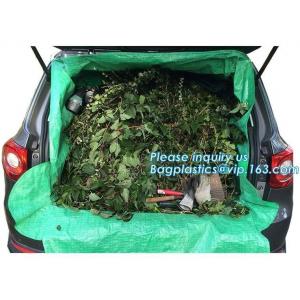 customized waterproof green pe car protector,environmental firendly, car boot liner, reusable, durable,economical,sample