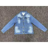 China Boy Casual Denim Jeans Jacket Two Chest Pockets Slim Fit Jeans Jacket 55 on sale