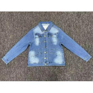 Boy Casual Denim Jeans Jacket Two Chest Pockets Slim Fit Jeans Jacket 55