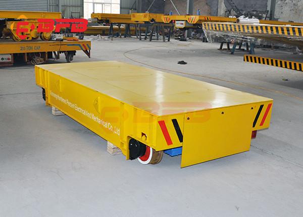 Wireless Motorized Automated Guided Carts Material Handling Rail Flatbed Trolley