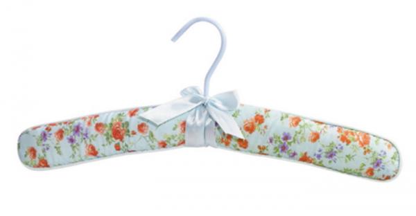 Display fabric satin padded cotton clothes hangers for chiildren