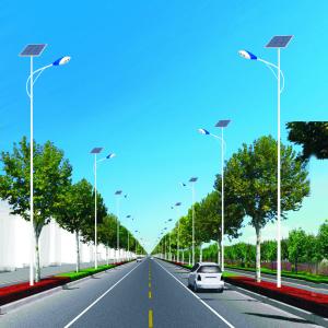 China Mild Steel Solar LED Street Light Lamp Post Galvanised Light Pole supplier