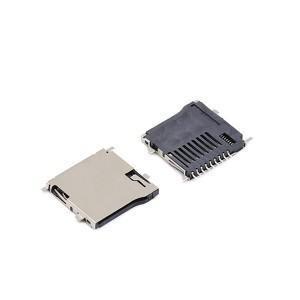 China 9p T Flash Card Memory Card Connectors Push Type 10000 Cycles supplier
