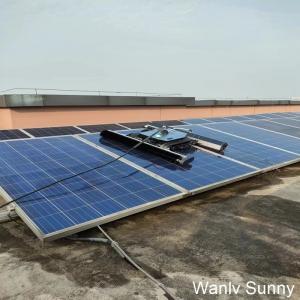 Solar Panel Cleaning Robot Rotating Brush Rollers and High Pressure Water Spray Nozzle WLS-72Z