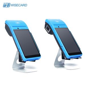 China Wisecard New Metal RFID Chip Business Cards Handheld Smart Device Pos Terminal with Receipt Printer NFC Reader Barcode Scanner wholesale