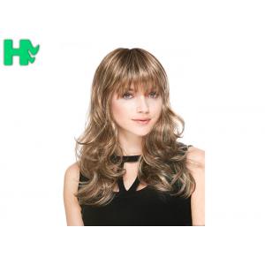 China Deep Wave Spiky Hair Wig , Kanekalon Fiber Full Head Wigs Human Hair supplier