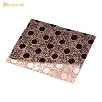 China 0.95mm Thickness Elevator Stainless Steel Sheet Gold Rose Polished Finish Etching on sale