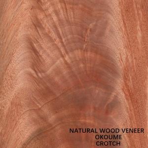 Natural Okoume Wood Veneer Specially Crotch Grain Slip Match Service For Hotel Decoration