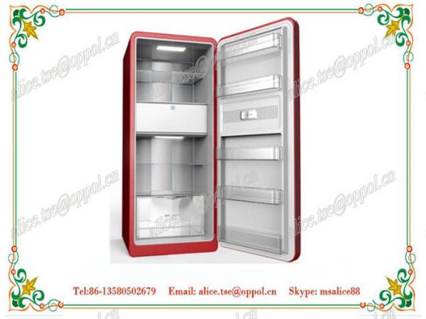 OP-910 CE Approved Folding Solid Door Manual Defrost Upright Refrigerator