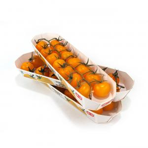 Cherry Tomato Fruit And Veg Cardboard Boxes , Compostable Paper Food Boat Tray